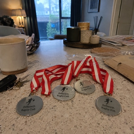 Personalized soccer medals - customer photo